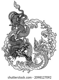 1,096 Dragon thai tattoo Images, Stock Photos & Vectors | Shutterstock