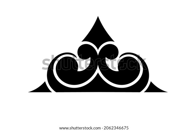 Tattoo Drawing Black Background Icon Design Stock Illustration