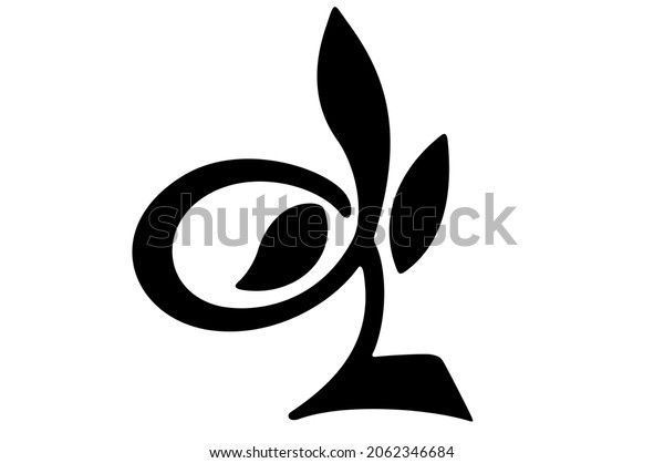 Tattoo Drawing Black Background Icon Design Stock Illustration