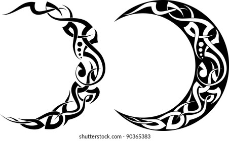 Tribal Tattoo Designs Moon Images Stock Photos Vectors Shutterstock