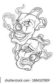 Tattoo Sketch Chicano Mask Tattoo Design Stock Illustration 1884107809 ...