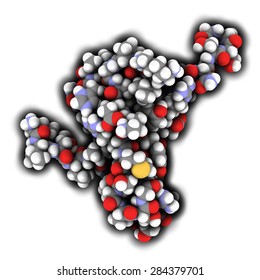 Tau Protein Fragment. May Play A Role In Alzheimer's Disease. Atoms Are Represented As Spheres With Conventional Color Coding.
