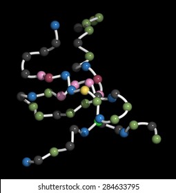 Tau Protein Fragment. May Play A Role In Alzheimer's Disease. Beads On A String Representation (each Bead Corresponds To An Amino Acid).