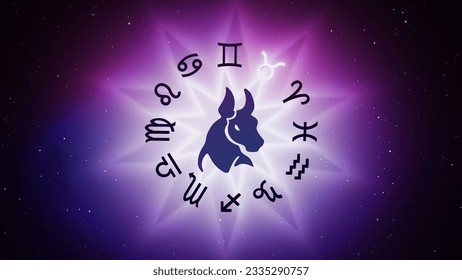 Taurus zodiac horoscope astrology sign 3D illustration - Powered by Shutterstock