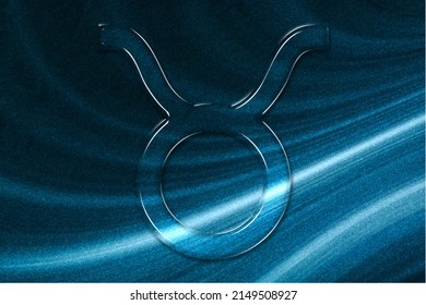 Taurus Zodiac Sign Blue Background Horoscope Stock Illustration ...