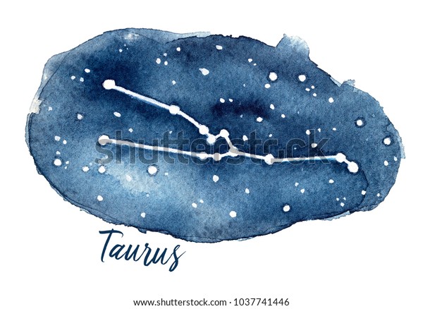Taurus Zodiac Sign Shape Star Constellation Stock Illustration ...