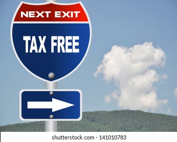 Tax Free Road Sign