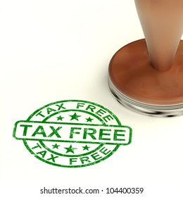 Tax Free Stamp Shows No Duty Shopping