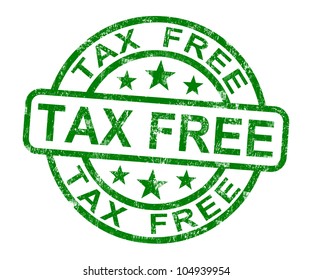 Tax Free Stamp Shows No Duty Or Untaxed Shopping