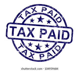 Tax Paid Stamp Showing Excise Or Duty Paid