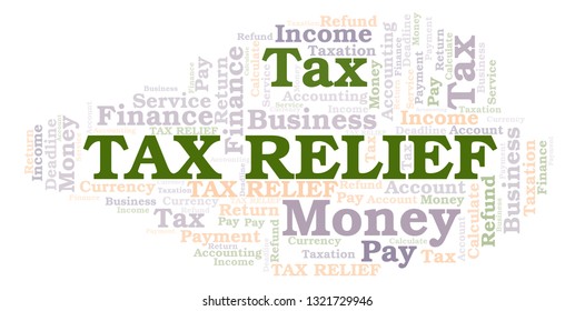 Tax Relief Word Cloud.