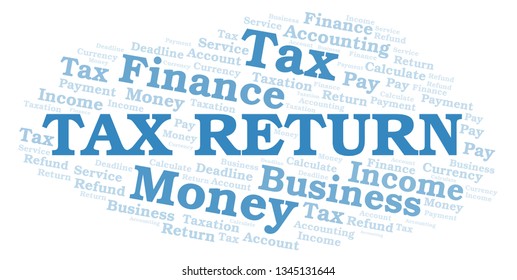 Tax Return word cloud.