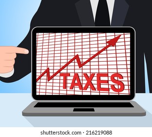 Taxes Chart Graph Displaying Increasing Tax Or Taxation