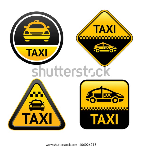 Taxi cab set buttons. Eps version also available\
in my image gallery