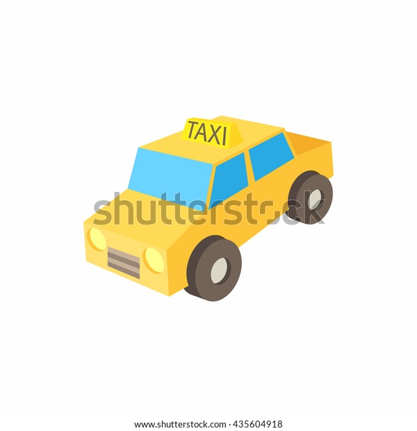 Taxi car icon, cartoon\
style