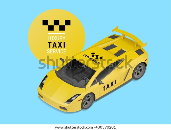 taxi car luxury business elite service.\
isometric sports automobile drawing design element. high speed cab\
auto illustration.
