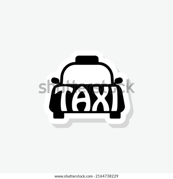 Taxi car sticker icon sign for mobile concept and\
web design