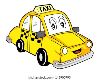 Taxi Cartoon Stock Vector (Royalty Free) 140898535