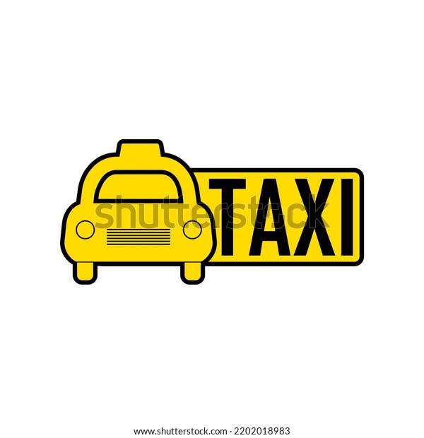 Taxi logo icon\
isolated on white\
background