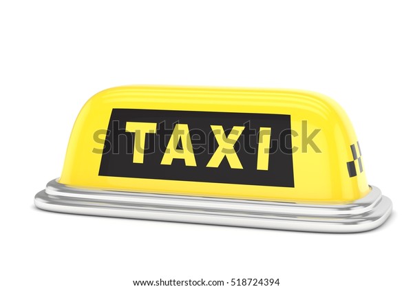 Taxi Roof Sign Yellow Black Roof Stock Illustration 518724394 