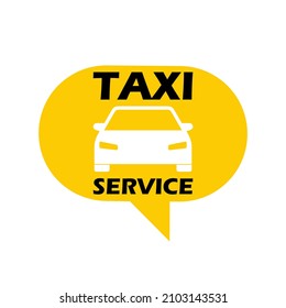 Taxi Service Logo Icon Isolated On White Background