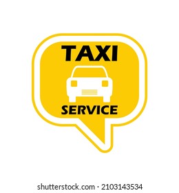 Taxi Service Logo Icon Isolated On White Background