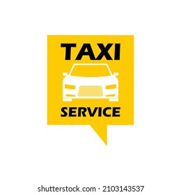 Taxi Service Logo Icon Isolated On White Background