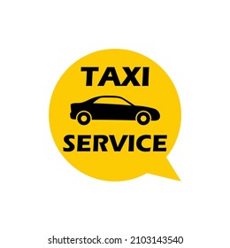 Taxi Service Logo Icon Isolated On White Background