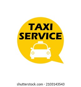 Taxi Service Logo Icon Isolated On White Background