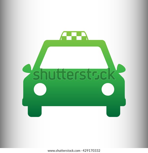 Taxi sign. Green gradient\
icon