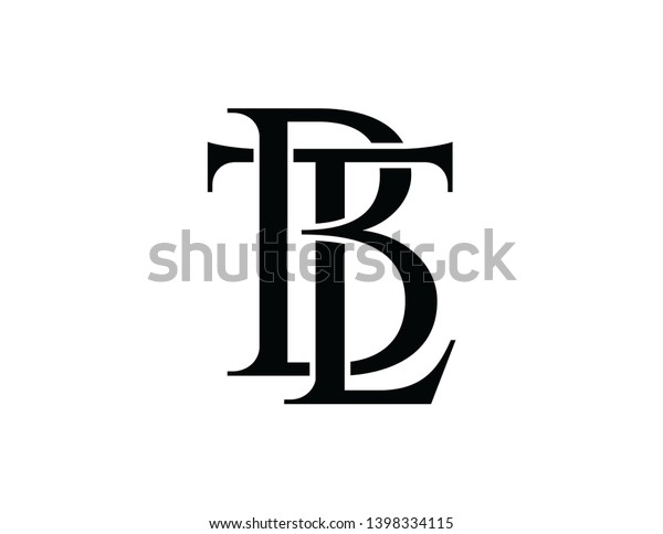 Tbl Original Monogram Logo Design Stock Illustration