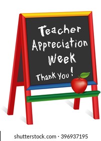 Teacher Appreciation Week Chalkboard Wood Childrens Stock Illustration ...