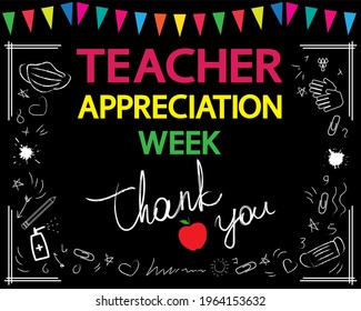 Teacher Appreciation Week Concept Thank You Stock Illustration ...