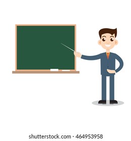 Young Male Teacher Book On Lesson Stock Vector (Royalty Free) 721301404 ...