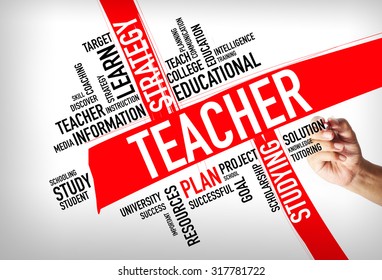 Teacher Word Cloud Education Concept Stock Illustration 317781722 ...