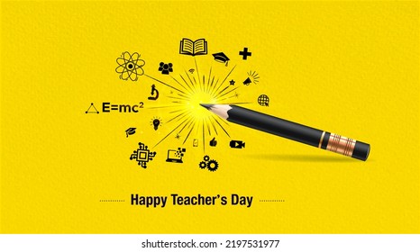 Teachers Day Concept Inspiring Educational Background Stock ...