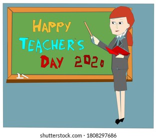 Teachers Day Illustrator Stick Hand She Stock Illustration 1808297686 ...