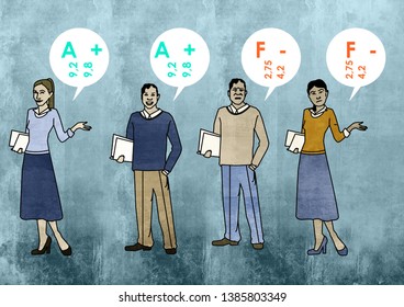 Teachers Good Bad Ratings Stock Illustration 1385803349 | Shutterstock