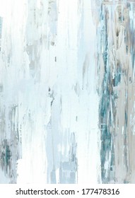 Teal And Beige Abstract Art Painting
