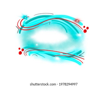 Teal Blue and Red Airbrush Background