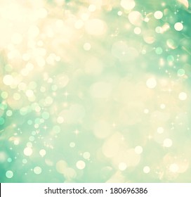 Teal Colored Abstract Shiny Light And Glitter Background