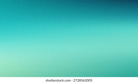 Teal Gradient Background with Grainy Texture, Abstract Design Element