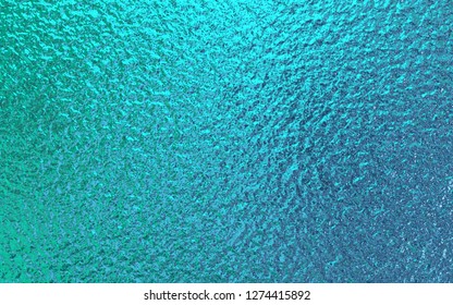 Teal Green Blue Foil Paper Texture Background.