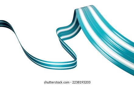 Teal ribbon awareness on a white background. Symbolic Post Traumatic Stress Disorder - PTSD. 3d illustration. - Powered by Shutterstock