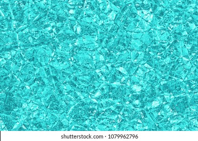 Teal  Sea Foil Seamless Pattern Abstract Mint Blue Wrinkled Paper Texture Metallic Glittering Background Copy Space