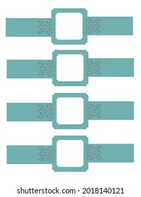 Teal Turquoise Napkin Rings Or Votive Candle Holder Wraps Background Illustrations
