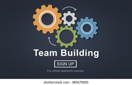 Team Building Collaboration Development Concept Stock Illustration 