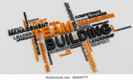 Team Building Concept On White Background Stock Illustration 450349777 