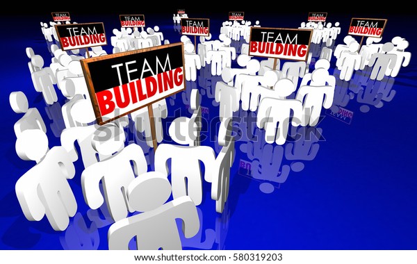 Team Building Groups People Signs Meeting\
Huddle 3d\
Illustration