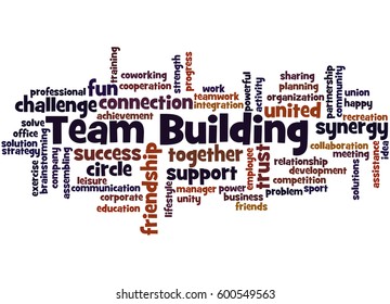 Team Building Word Cloud Concept On Stock Illustration 600549563 ...